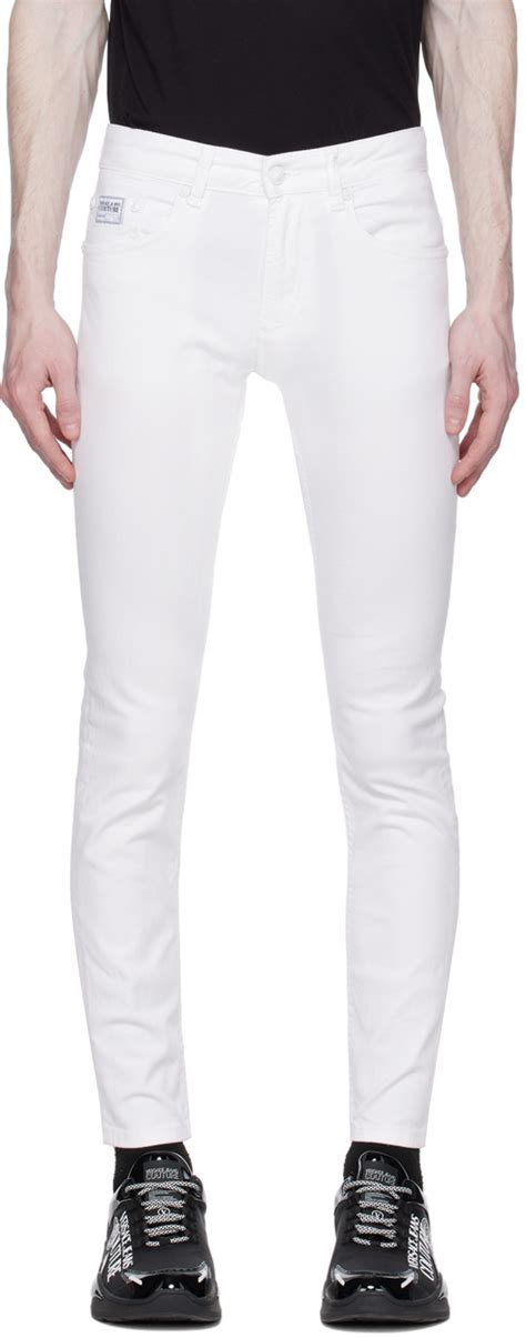 versace mantas fit white jeans|Versace Jeans Couture: White Slim.